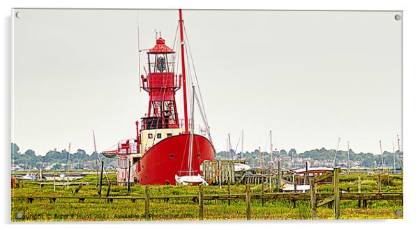 The Tollesbury Lightship  Acrylic by Peter F Hunt