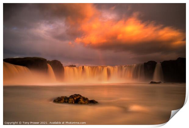 Goðafoss Cloud Print by Tony Prower