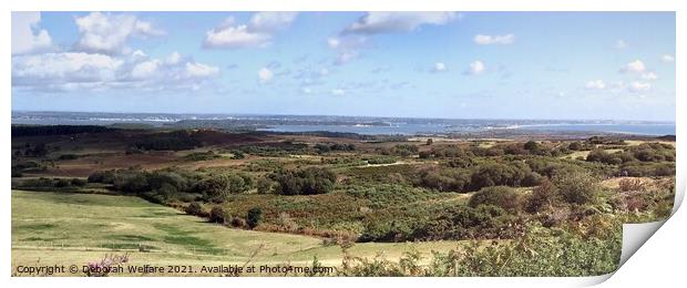 Poole harbour panoramic view Print by Deborah Welfare