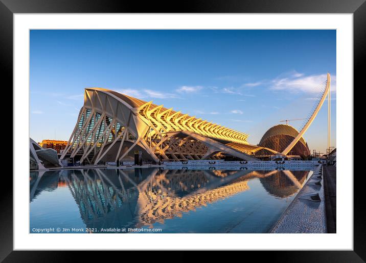 Principe Felipe Museum in The City of Arts and Sciences Framed Mounted Print by Jim Monk