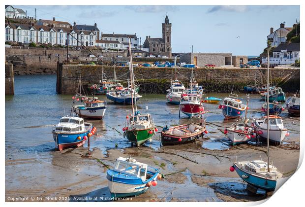 Porthleven Harbour  Print by Jim Monk