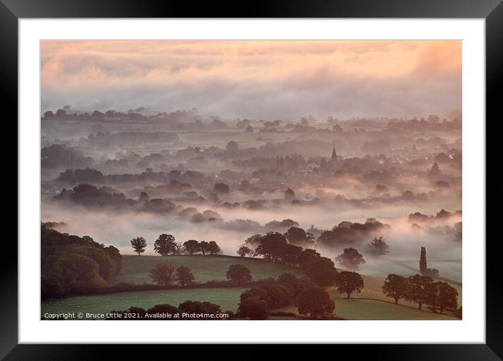 Fog in the Severn Valley Framed Mounted Print by Bruce Little
