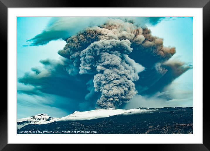 Eyjafjallajokul Eruption Framed Mounted Print by Tony Prower