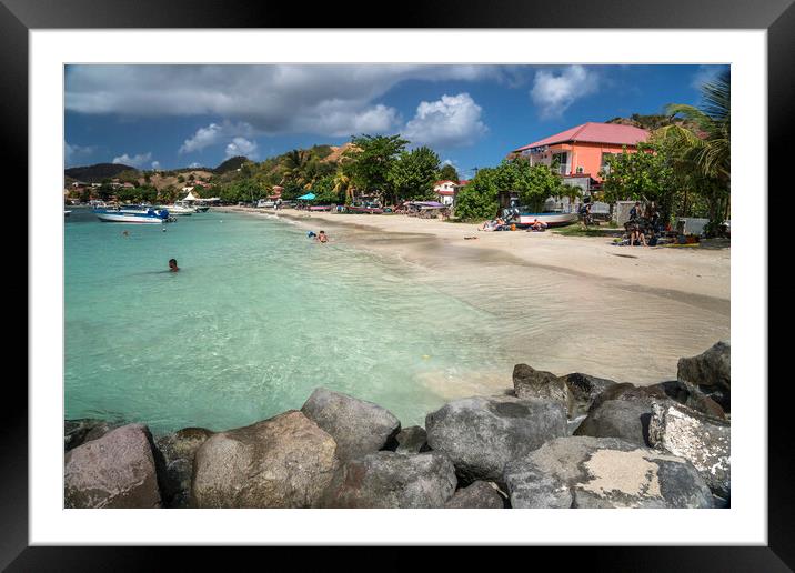 Les Saintes, Guadeloupe Framed Mounted Print by peter schickert