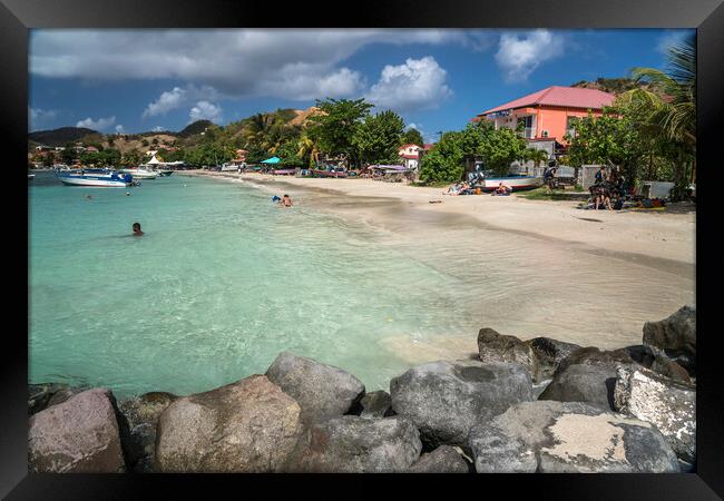 Les Saintes, Guadeloupe Framed Print by peter schickert