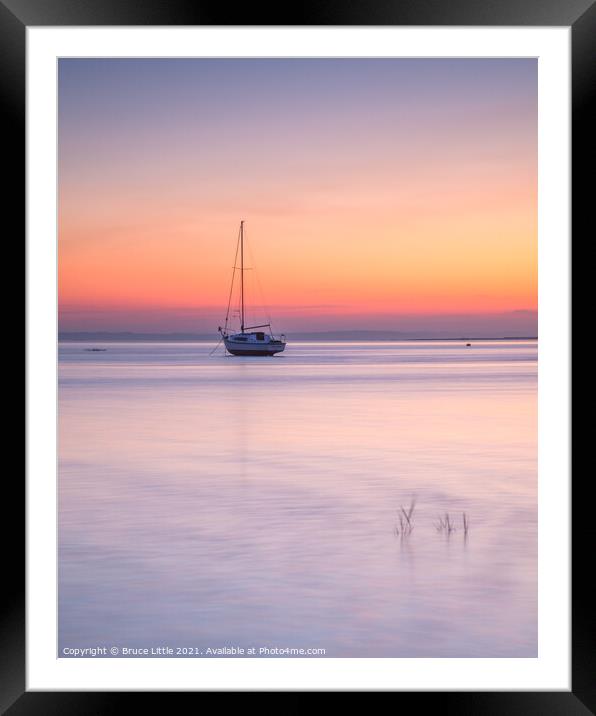 Sunset boat - Leigh on Sea Framed Mounted Print by Bruce Little