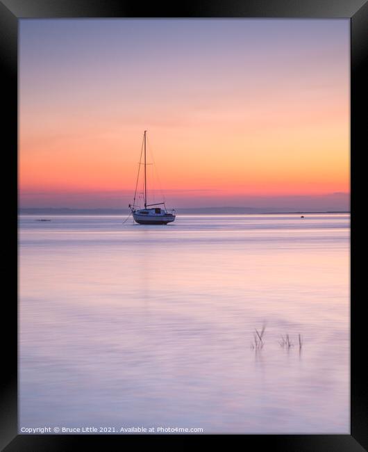 Sunset boat - Leigh on Sea Framed Print by Bruce Little