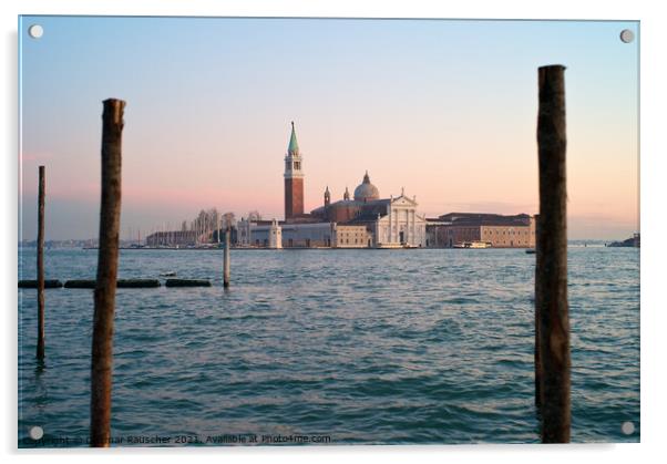 San Giorgio Maggiore in Venice in the Evening  Acrylic by Dietmar Rauscher