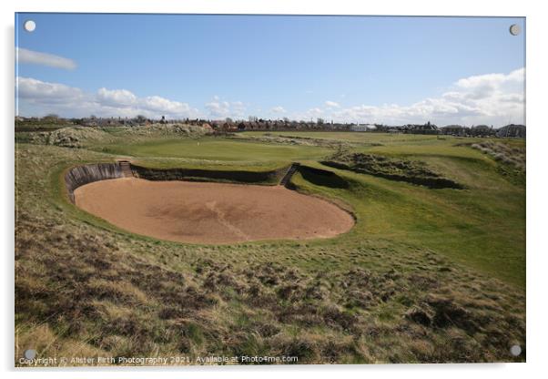 The 17th at Prestwick- The Alps Acrylic by Alister Firth Photography