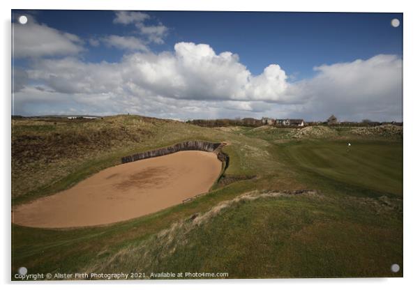 The 17th at Prestwick- The Alps Acrylic by Alister Firth Photography