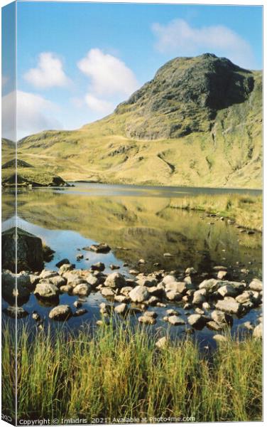 Stickle Tarn view Summer, The Lake District Canvas Print by Imladris 