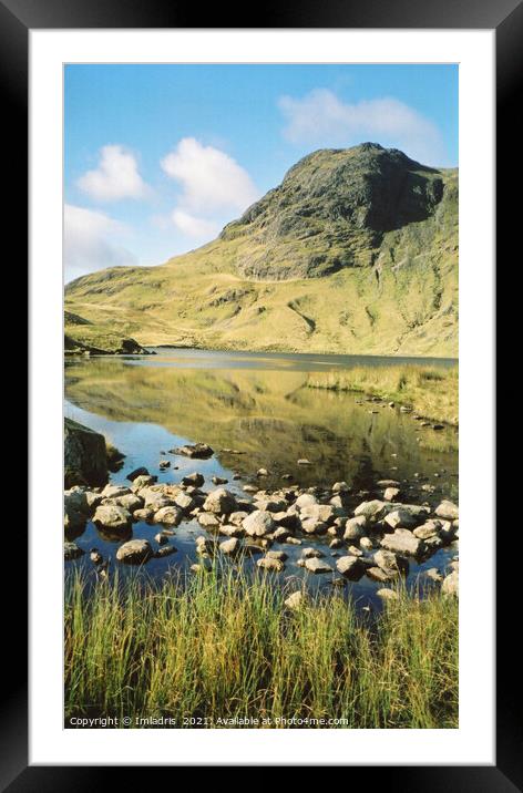 Stickle Tarn view Summer, The Lake District Framed Mounted Print by Imladris 