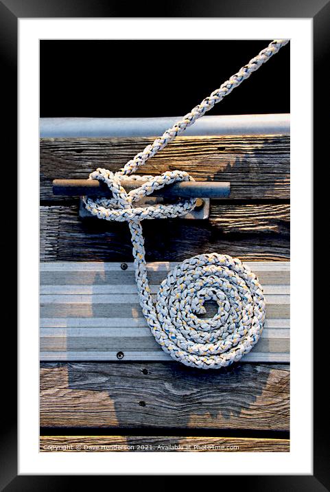 Rope coil Framed Mounted Print by Dave Henderson