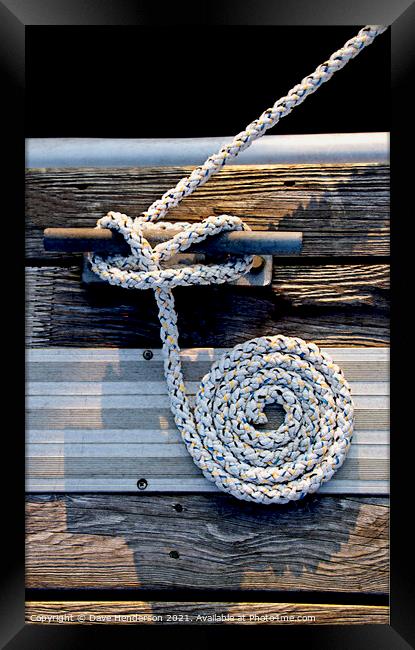 Rope coil Framed Print by Dave Henderson