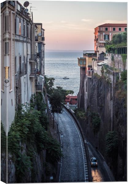 Via Luigi de Maio Street in Sorrento on the Sorrentine Coast in  Canvas Print by Dietmar Rauscher