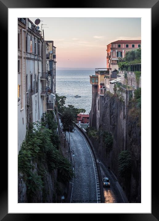 Via Luigi de Maio Street in Sorrento on the Sorrentine Coast in  Framed Mounted Print by Dietmar Rauscher