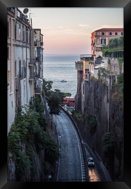 Via Luigi de Maio Street in Sorrento on the Sorrentine Coast in  Framed Print by Dietmar Rauscher