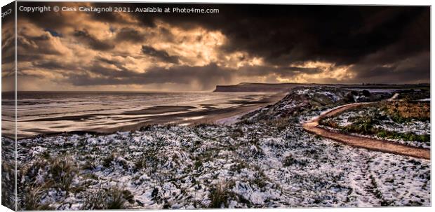 This golden land- Marske-by-the-Sea Canvas Print by Cass Castagnoli