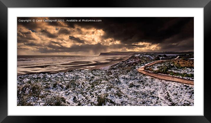 This golden land- Marske-by-the-Sea Framed Mounted Print by Cass Castagnoli