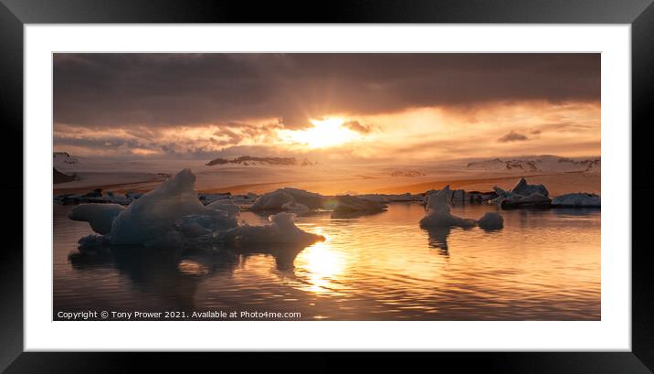 Iceberg sun Framed Mounted Print by Tony Prower