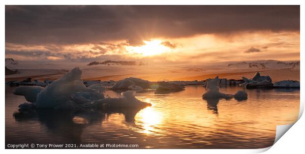 Iceberg sun Print by Tony Prower