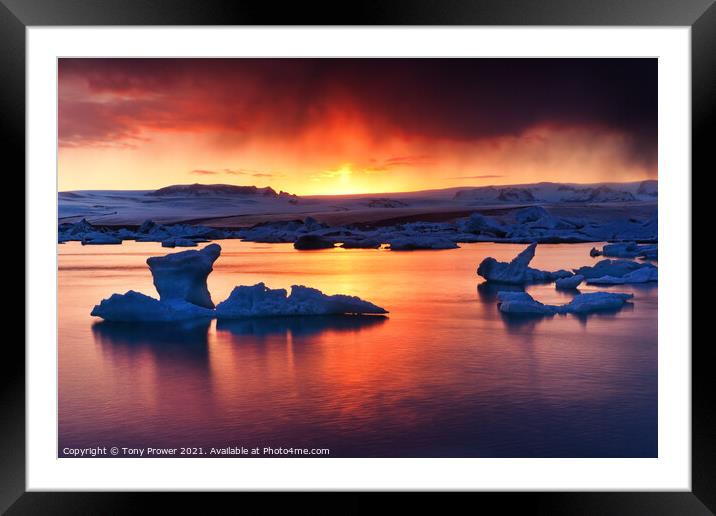Glacier sun Framed Mounted Print by Tony Prower