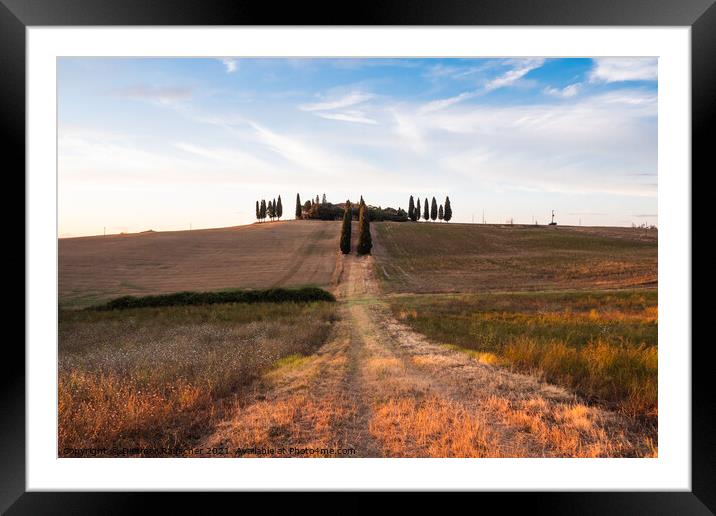 Villa Poggio Manzuoli or Gladiator House in Val d'Orcia, Tuscany Framed Mounted Print by Dietmar Rauscher