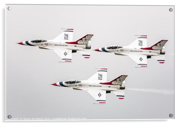 Thunderbirds Lockheed F16 Acrylic by Steve de Roeck