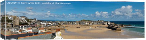 St Ives Harbour Cornwall Canvas Print by kathy white