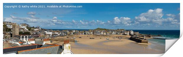 St Ives Harbour Cornwall Print by kathy white