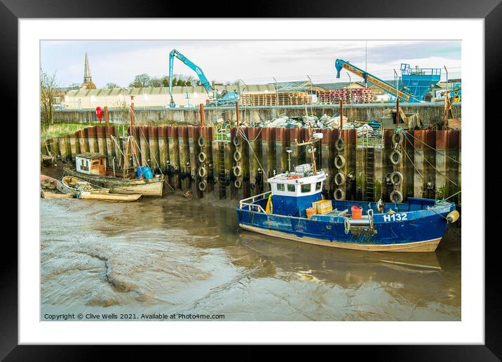 Low tide at Kings Lynn Framed Mounted Print by Clive Wells