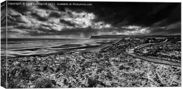 This golden land- Marske-by-the-Sea Canvas Print by Cass Castagnoli