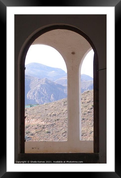 Through the Arches to the Mountains Framed Mounted Print by Sheila Eames