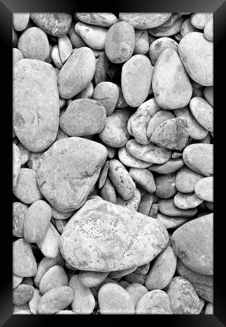 Grey Pebbles Framed Print by Stephen Hamer