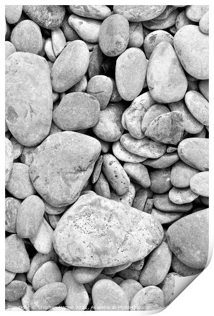 Grey Pebbles Print by Stephen Hamer