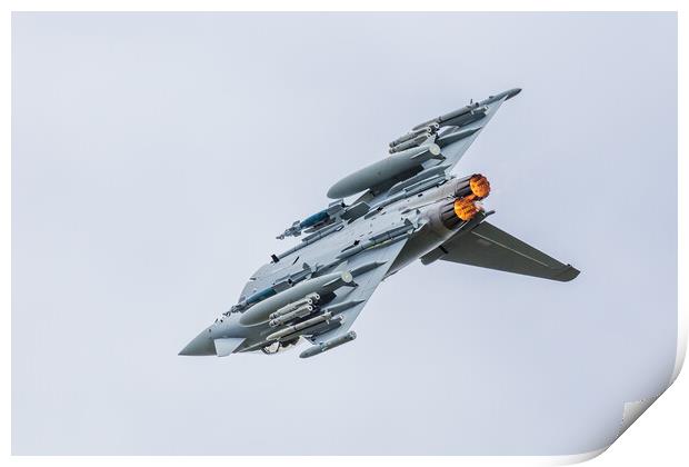 BAE Systems Typhoon loaded up with weapons Print by Jason Wells