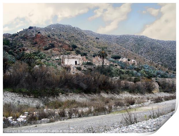 Barrance del Infierno, in Almeria, Spain, near Albox.   Print by Sheila Eames