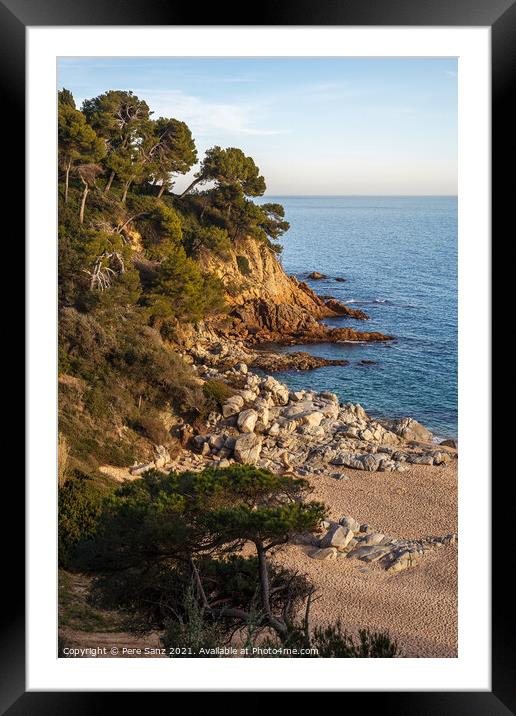 Beautiful Seascape  in Lloret de Mar, Costa Brava, Catalonia Framed Mounted Print by Pere Sanz