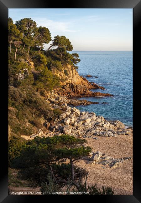 Beautiful Seascape  in Lloret de Mar, Costa Brava, Catalonia Framed Print by Pere Sanz