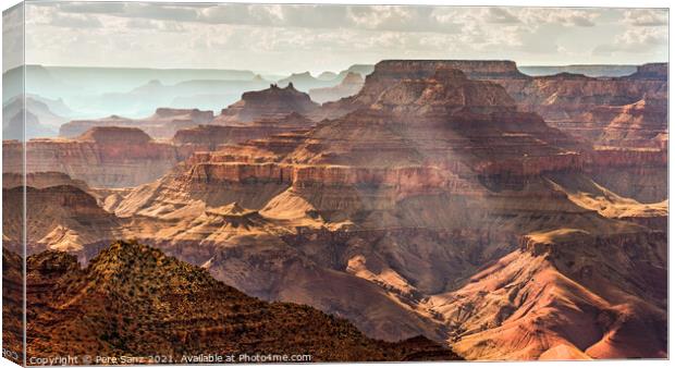 Grand Canyon South Rim as seen from  Desert View, Arizona, USA Canvas Print by Pere Sanz