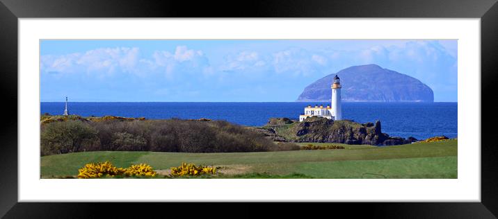 Turnberry lighthouse and war memorial Framed Mounted Print by Allan Durward Photography