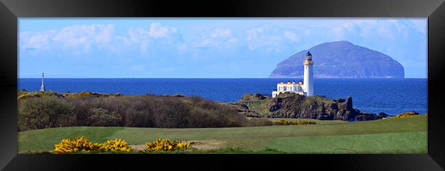Turnberry lighthouse and war memorial Framed Print by Allan Durward Photography