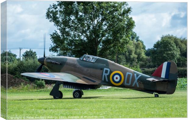 Hawker Hurricane P2902 Canvas Print by Peter Anthony Rollings
