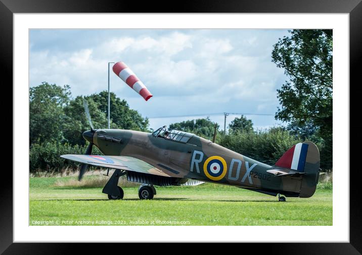 Hawker Hurricane P2902 Framed Mounted Print by Peter Anthony Rollings