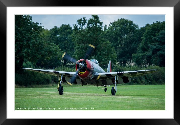 Thunderbolt P47 Framed Mounted Print by Peter Anthony Rollings