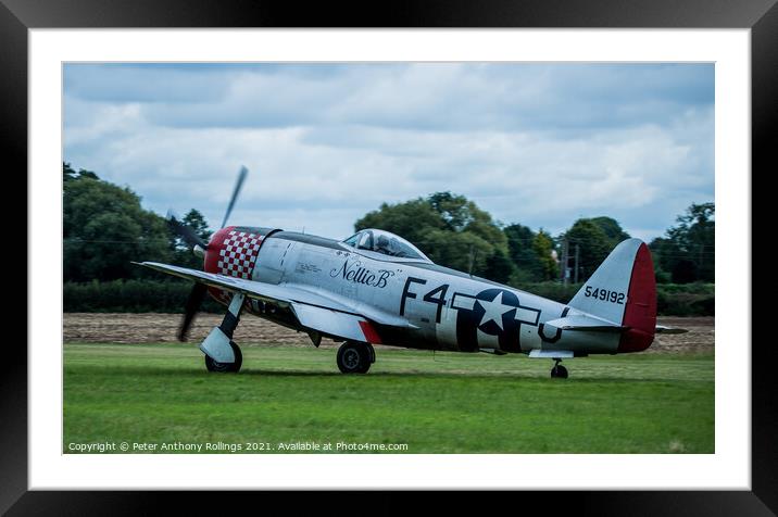 Thunderbolt P47 Framed Mounted Print by Peter Anthony Rollings