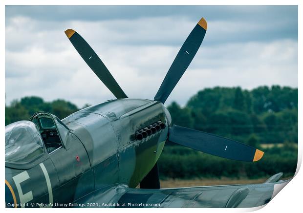 Supermarine Spitfire Print by Peter Anthony Rollings