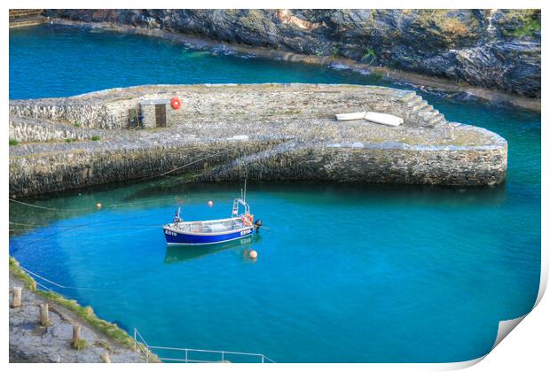Boscastle harbour  Print by Dave Bell