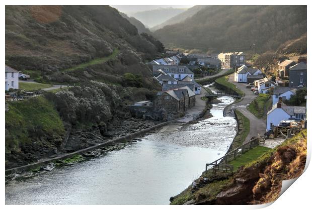 Boscastle harbour Print by Dave Bell