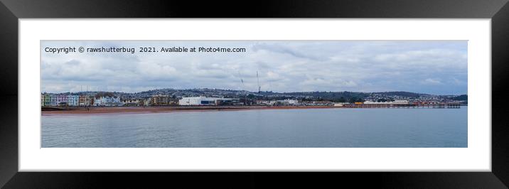 Paignton Seafront Panorama Framed Mounted Print by rawshutterbug 